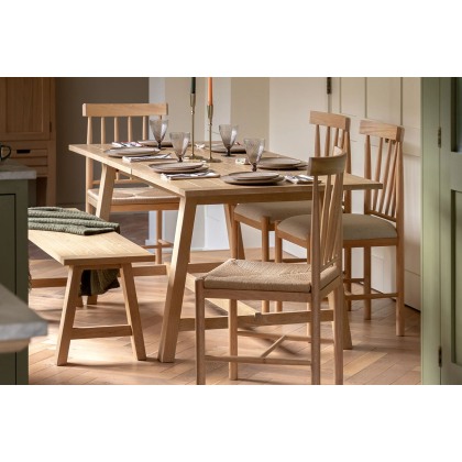 Gallery Direct Eton Natural Ext 160-200cm Trestle Dining Table
