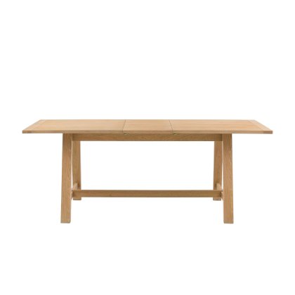 Gallery Direct Eton Natural Ext 160-200cm Trestle Dining Table