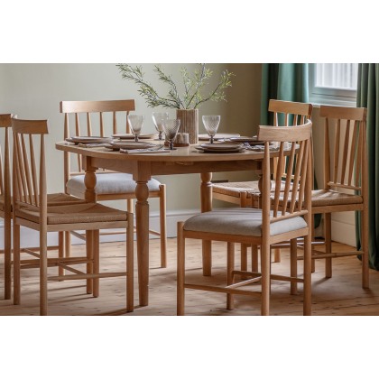 Gallery Direct Eton Natural Round Ext 110-150cm Dining Table