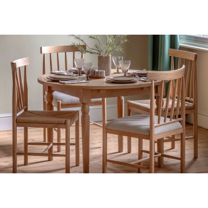 Gallery Direct Eton Natural Round Ext 110-150cm Dining Table