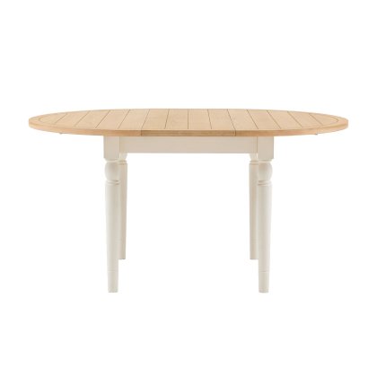 Gallery Direct Eton Painted White Round Ext 110-150cm Dining Table