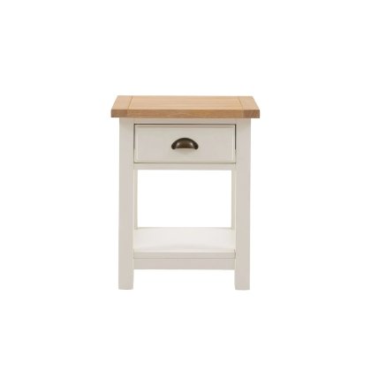 Gallery Direct Eton Painted White 1 Drawer Bedside Table