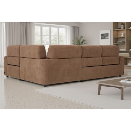 Summer 5 Seater Corner Sofa with Power Recliner and Headrest