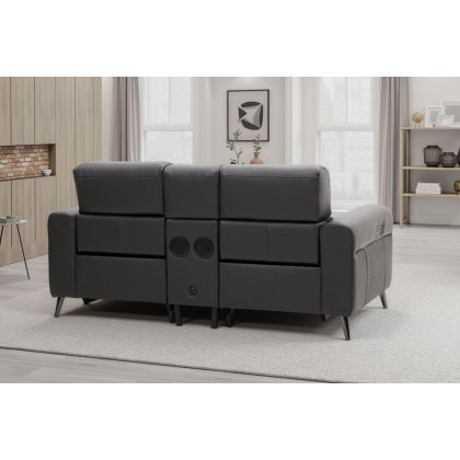 Lumea Tech 2 Seater Recliner Sofa with Power Headrest, Heat Function & Tech Console