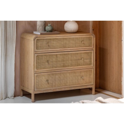Gallery Direct Bibury Oak 3 Drawer Chest Of Drawers