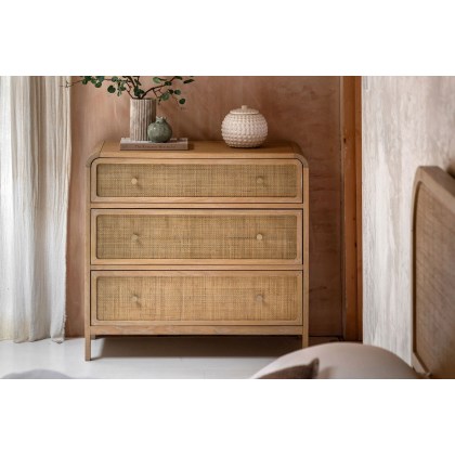 Gallery Direct Bibury Oak 3 Drawer Chest Of Drawers