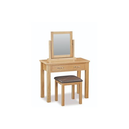 New Trinity Natural Oak Dressing Table Set New Trinity Natural Oak Dressing Table Set