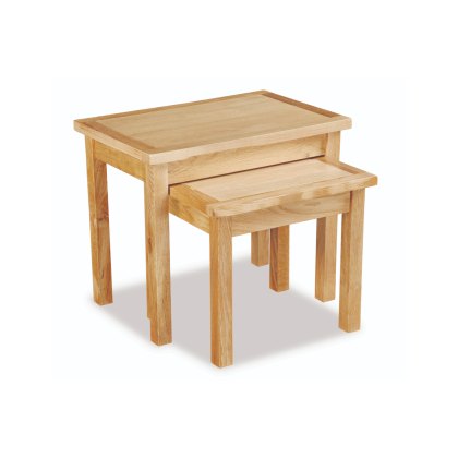 New Trinity Natural Oak Nest of Tables