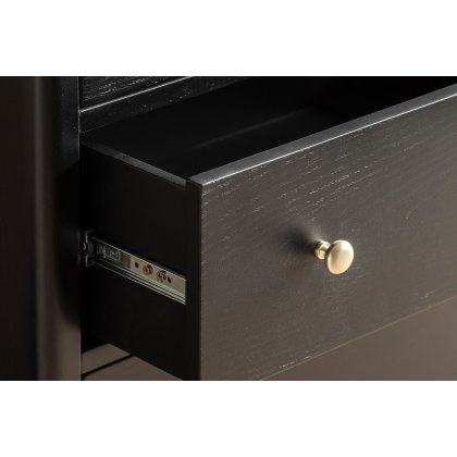 Gallery Direct Acton Black 3 Drawer Chest of Drawers Gallery Direct Acton Black 3 Drawer Chest of Drawers