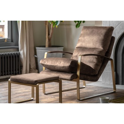 Gallery Direct Fabien Lounger Chair in Mineral Soft Fabric