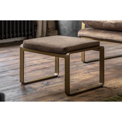 Gallery Direct Fabien Footstool in Mineral Soft Fabric