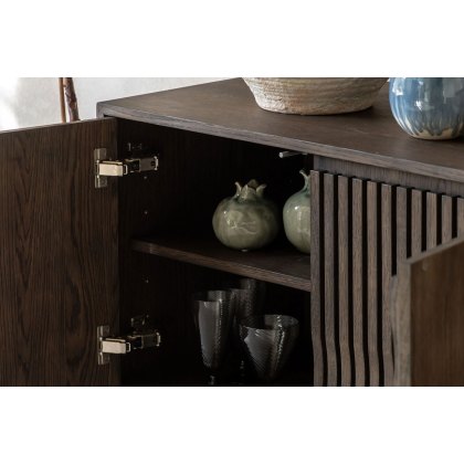 Gallery Direct Onda Walnut 4 Door Sideboard