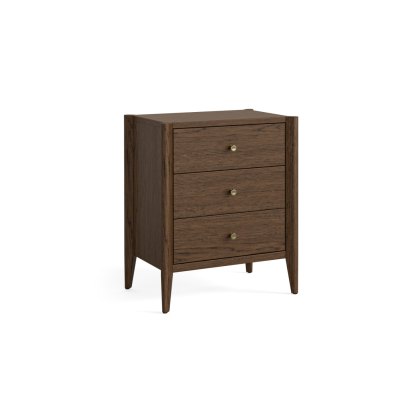 Paris Brown 3 Drawer Bedside