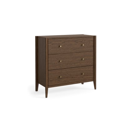 Paris Brown 3 Drawer Chest of Drawers Paris Brown 3 Drawer Chest of Drawers