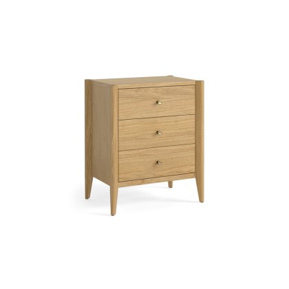 Paris Natural 3 Drawer Bedside