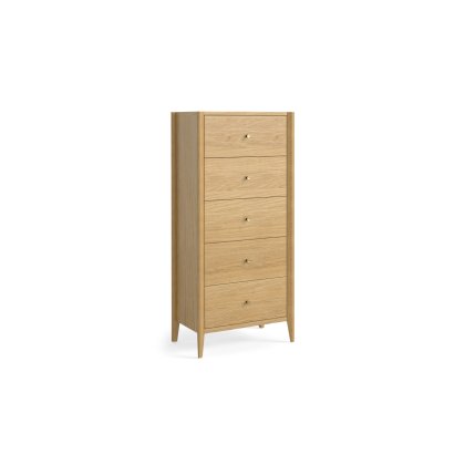 Paris Natural 5 Drawer Tallboy