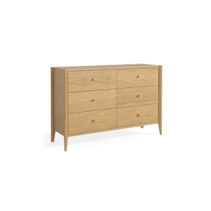 Paris Natural 6 Drawer Chest of Drawers