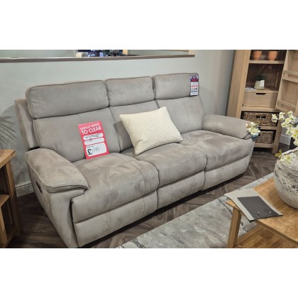 Ex-Display Truro - Comfort 3 Seater Sofa with Headrest + Lumbar