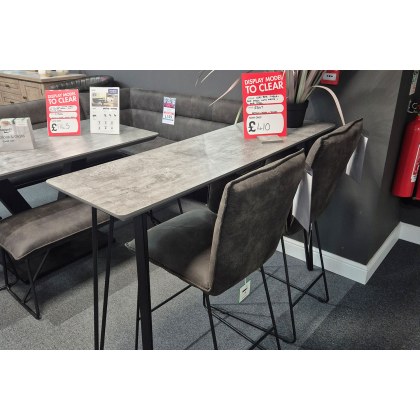 Ex-Display Truro - Loki Bar Table + Bar Stool with Arms + Bar Stool Ex-Display Truro - Loki Bar Table + Bar Stool with Arms + Bar Stool