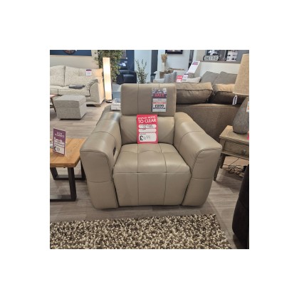 Ex-Display Truro - Monaco Leather Power Recliner + Headrest