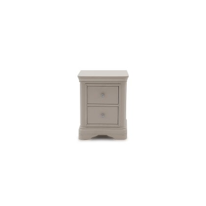 Mabel Wooden Bedside Table in Painted Taupe Finish Mabel Wooden Bedside Table in Painted Taupe Finish