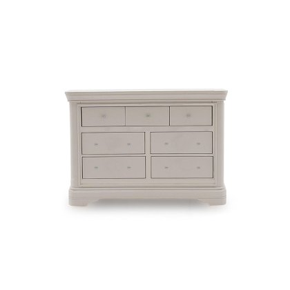 Mabel Wooden 7 Drawer Chest in Painted Taupe Finish Mabel Wooden 7 Drawer Chest in Painted Taupe Finish