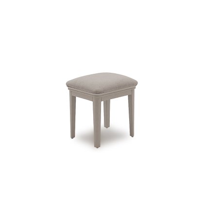 Mabel Wooden Dressing Table Stool in Painted Taupe Finish