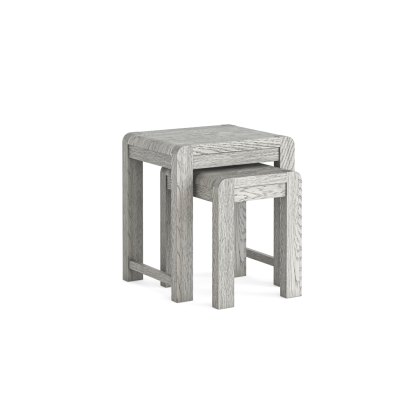 Amsterdam Washed Grey Oak Nest of Tables Amsterdam Washed Grey Oak Nest of Tables
