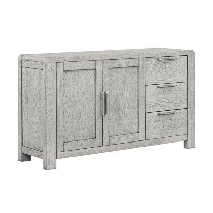 Amsterdam Washed Grey Oak 2 Door Sideboard