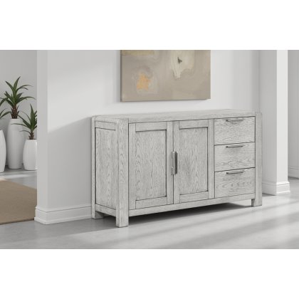 Amsterdam Washed Grey Oak 2 Door Sideboard