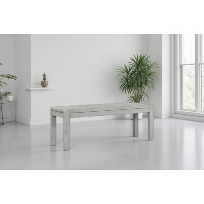 Amsterdam Washed Grey Oak Dining Bench