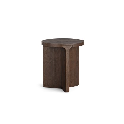 California Dark Oak Round Side Table California Dark Oak Round Side Table
