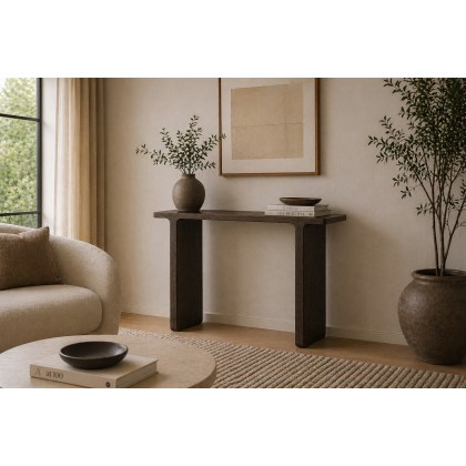 California Dark Oak Console Table