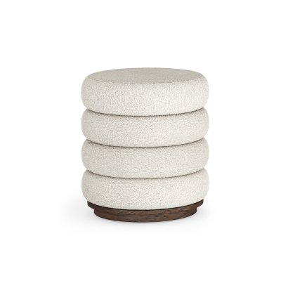 California Dark Oak Upholstered Footstool