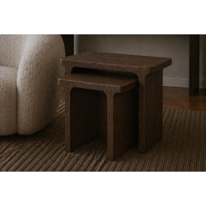 California Dark Oak Rectangular Nest of Tables