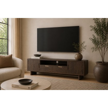 California Dark Oak Large TV Unit