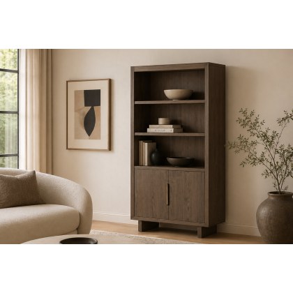 California Dark Oak Display Cabinet