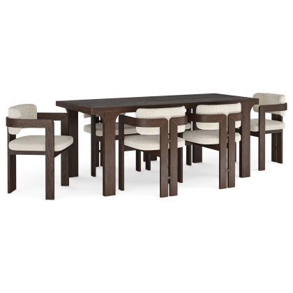 California Dark Oak Large Extending Dining Table