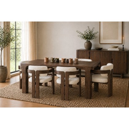 California Dark Oak Large Extending Dining Table