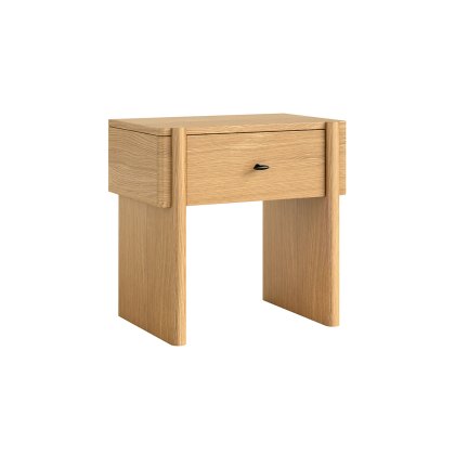 Como Oak Side Lamp Table with Drawer