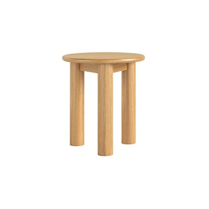 Como Oak Round Side Table