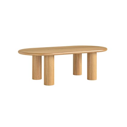 Como Oak Oval Coffee Table