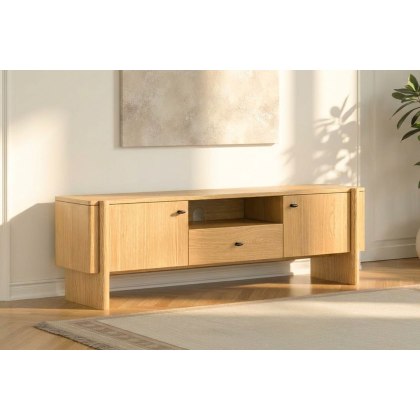 Como Oak 160cm Large TV Unit