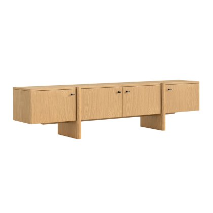 Como Oak 210cm Wide TV Unit