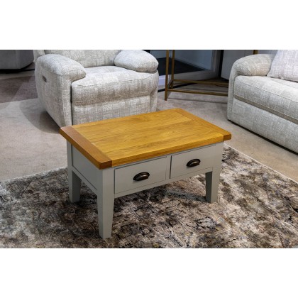 Ex-Display Liskeard - Wexford Painted Oak Grey Storage Coffee Table Ex-Display Liskeard - Wexford Painted Oak Grey Storage Coffee Table
