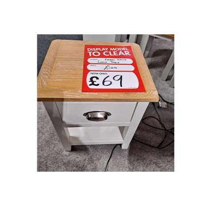 Ex-Display Plymouth - Chester Painted Oak White Lamp Table