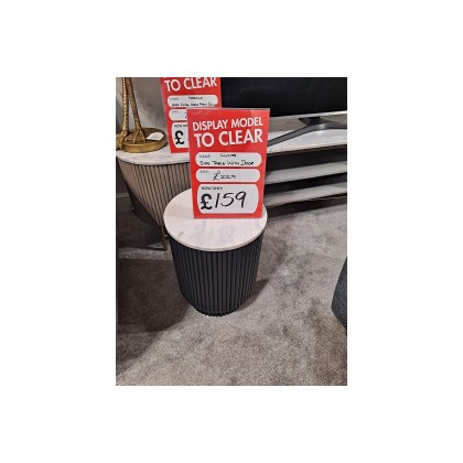 Ex-Display Plymouth - Lucas Black Slatted Storage Side Table