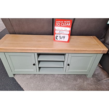 Ex-Display Plymouth - Salcombe Painted Oak Sage Large TV Unit