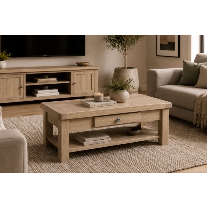 Normandy White Wash Coffee Table