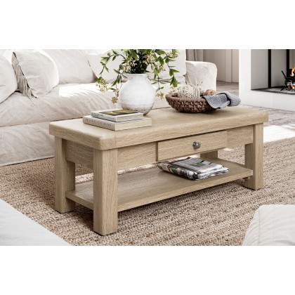 Normandy White Wash Coffee Table